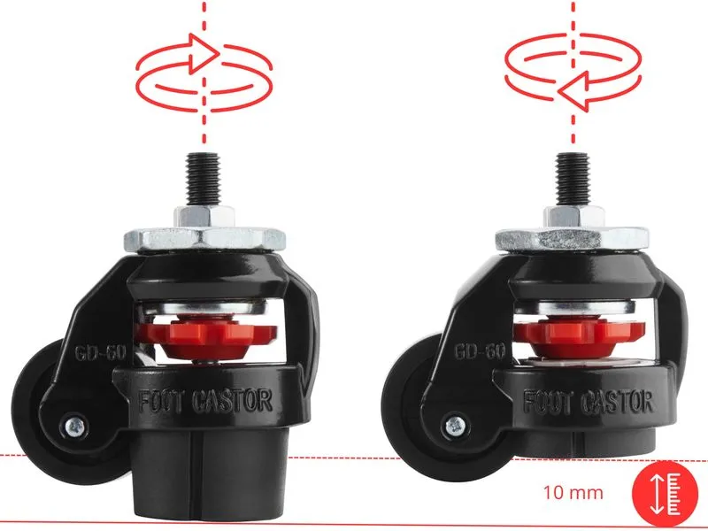 Oplite R8 Supreme Castor Wheels 4-Rad-Set, Nylon, Stahl