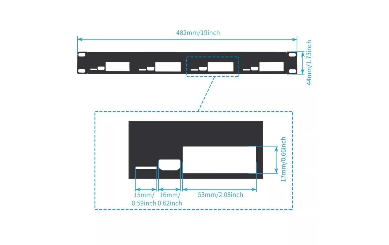Raspberry Pi U1 Rack-Server-Halterung für Raspberry Pi 4B