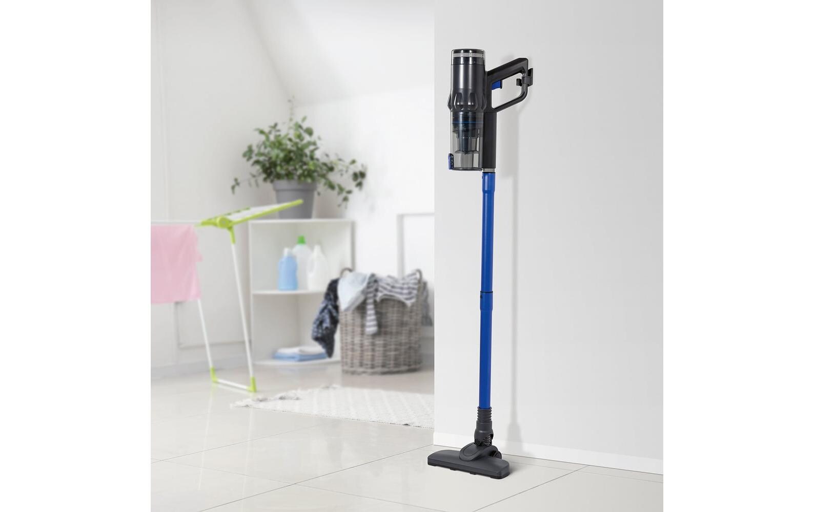 CLEANmaxx Akku-Hand- und Stielsauger Blau/Grau