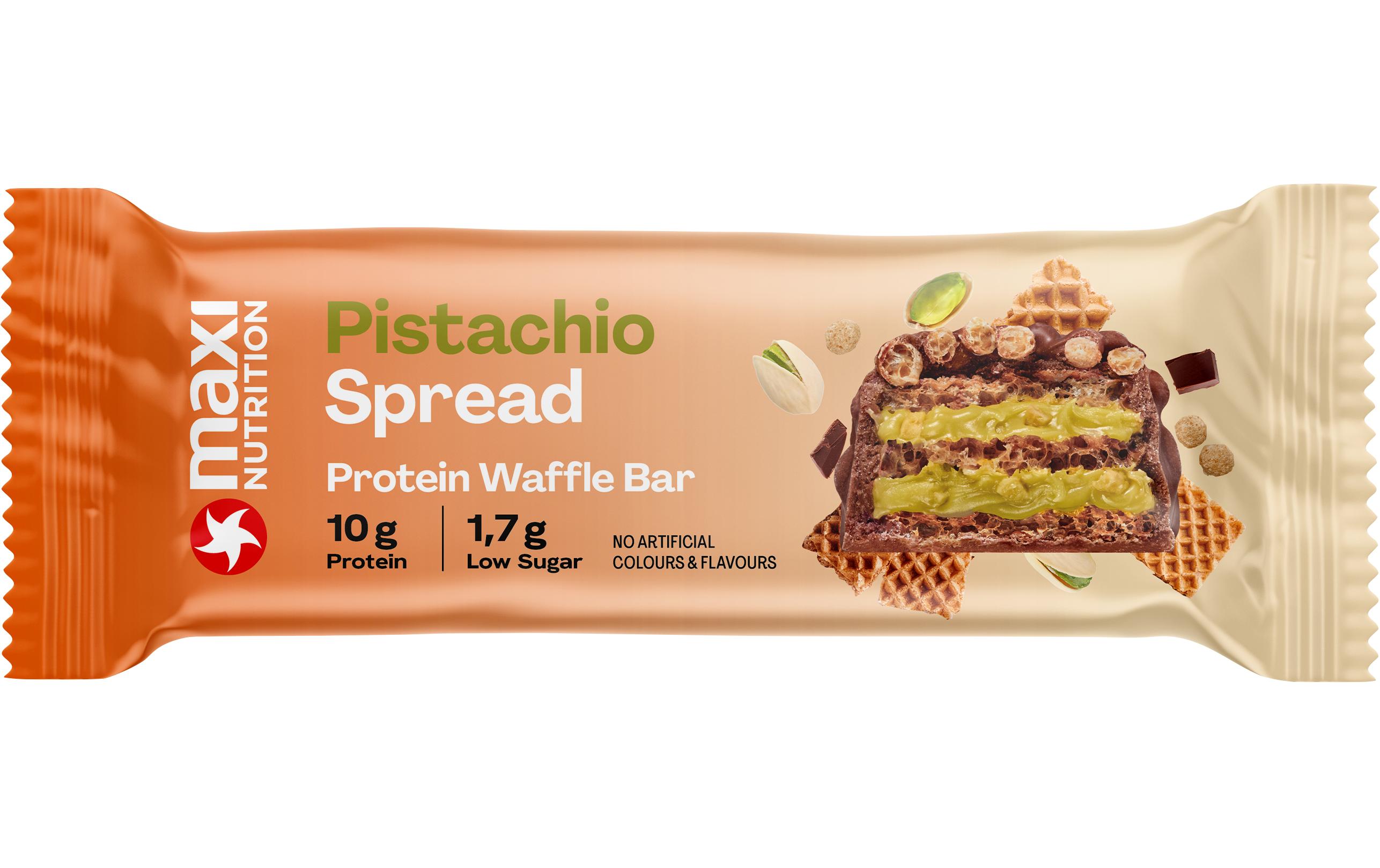 Maxi Nutrition Protein Waffel Riegel – Pistachio Pistazien, 12 x 40 g