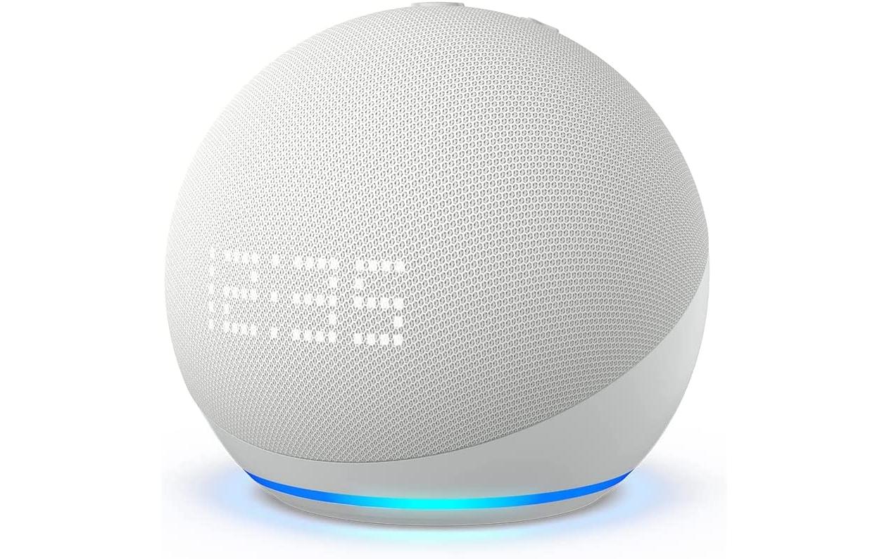Amazon Smartspeaker Echo Dot 5. Gen. mit Uhr Weiss