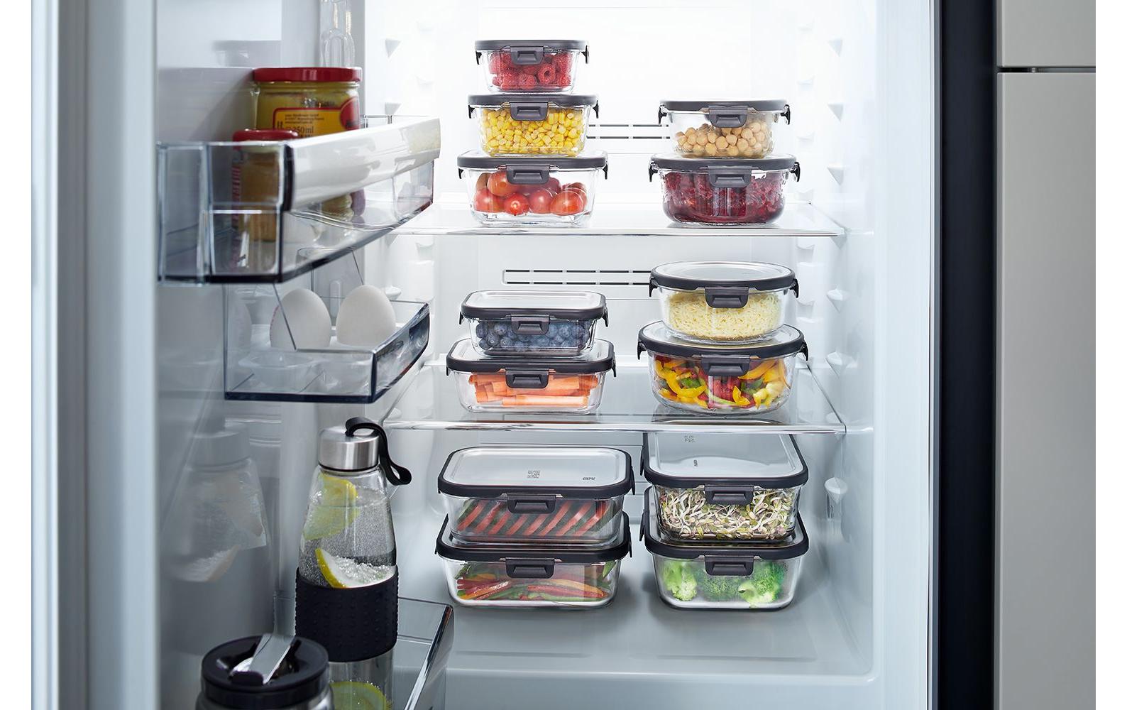 GEFU Vorratsbehälter Milo 0.4 l, Schwarz/Transparent