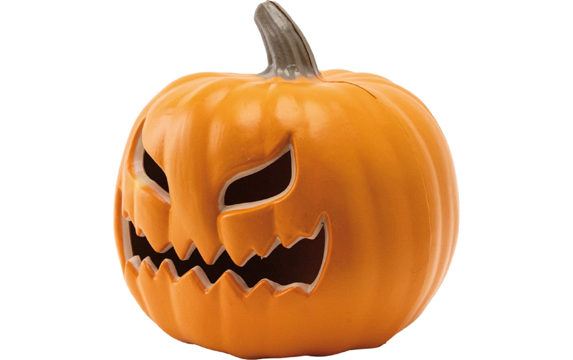 Dekomat AG Kürbis mit Gesicht, Kunststoff, 23 x 22 x 21 cm