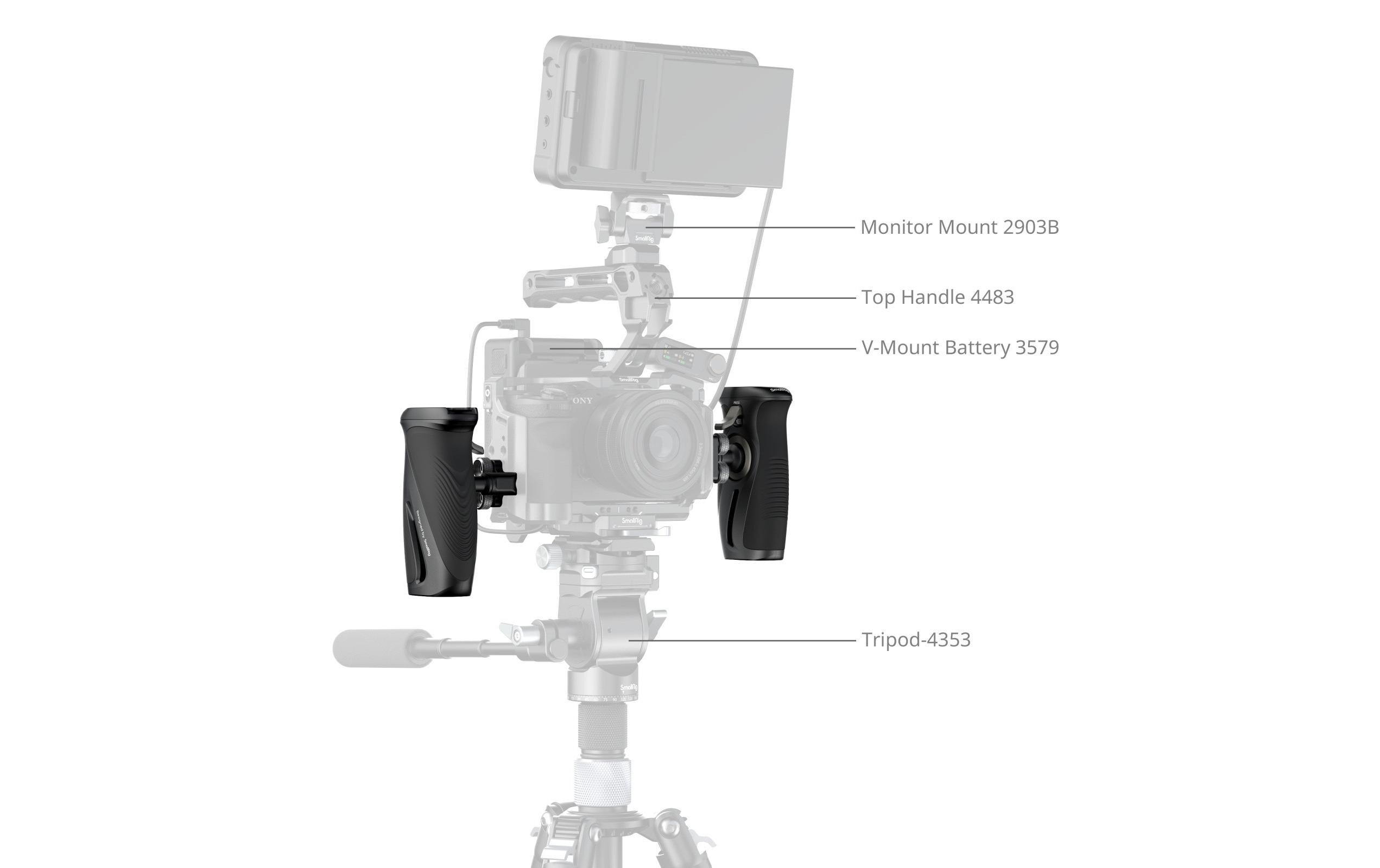 Smallrig Drehbarer Seitengriff mit 1/4-20 Schrauben