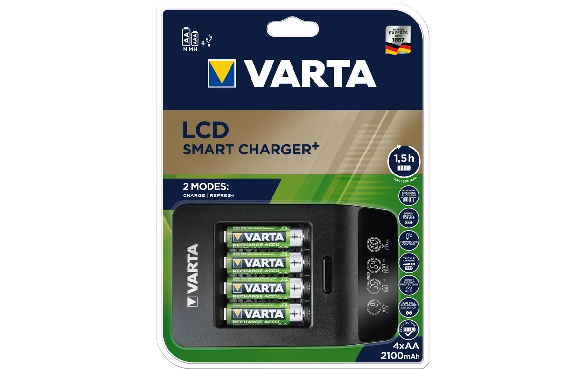 Varta Ladegerät LCD Smart Charger+ inkl. 4xAA