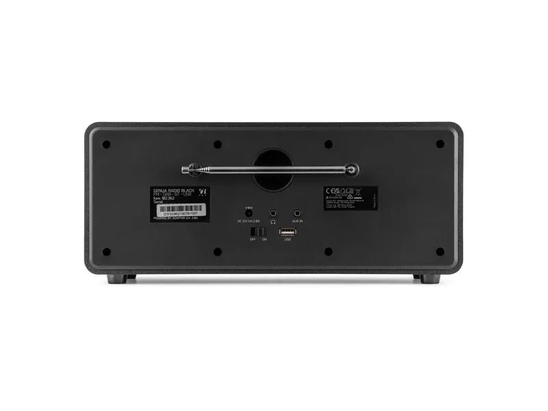 Audizio Genua DAB+/FM Radio mit BT, Stereo, Schwarz