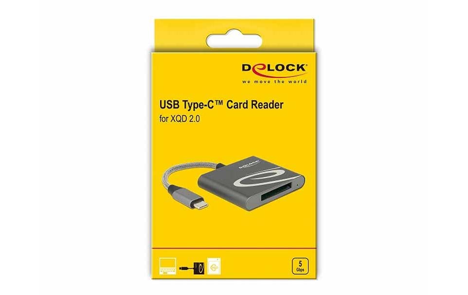 Delock Card Reader Extern USB-C für XQD-2.0-Speicherkarten