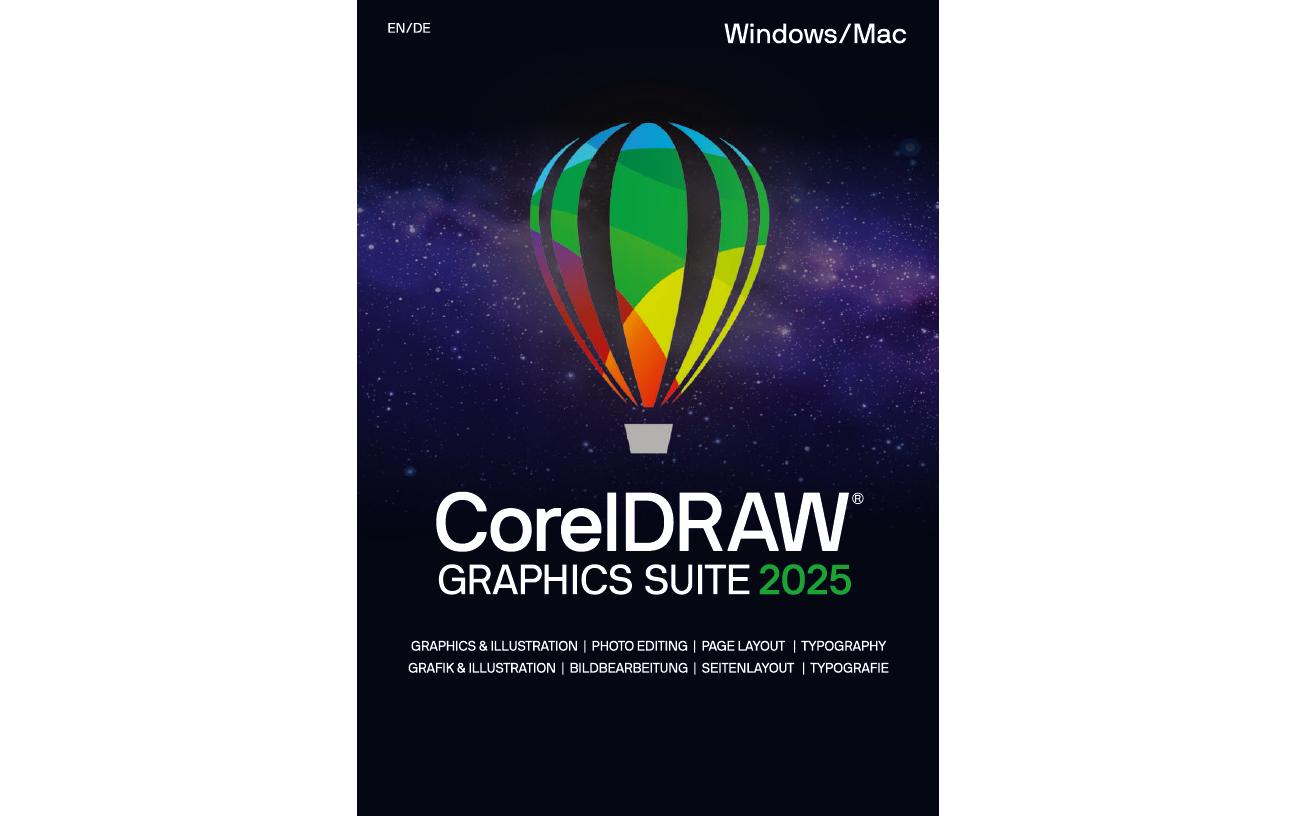 Corel CorelDraw Graphics Suite 2025 Box, Voll., Win/Mac, EN/DE Corel CorelDraw Graphics Suite 2025 Box, Voll., Win/Mac, EN/DE