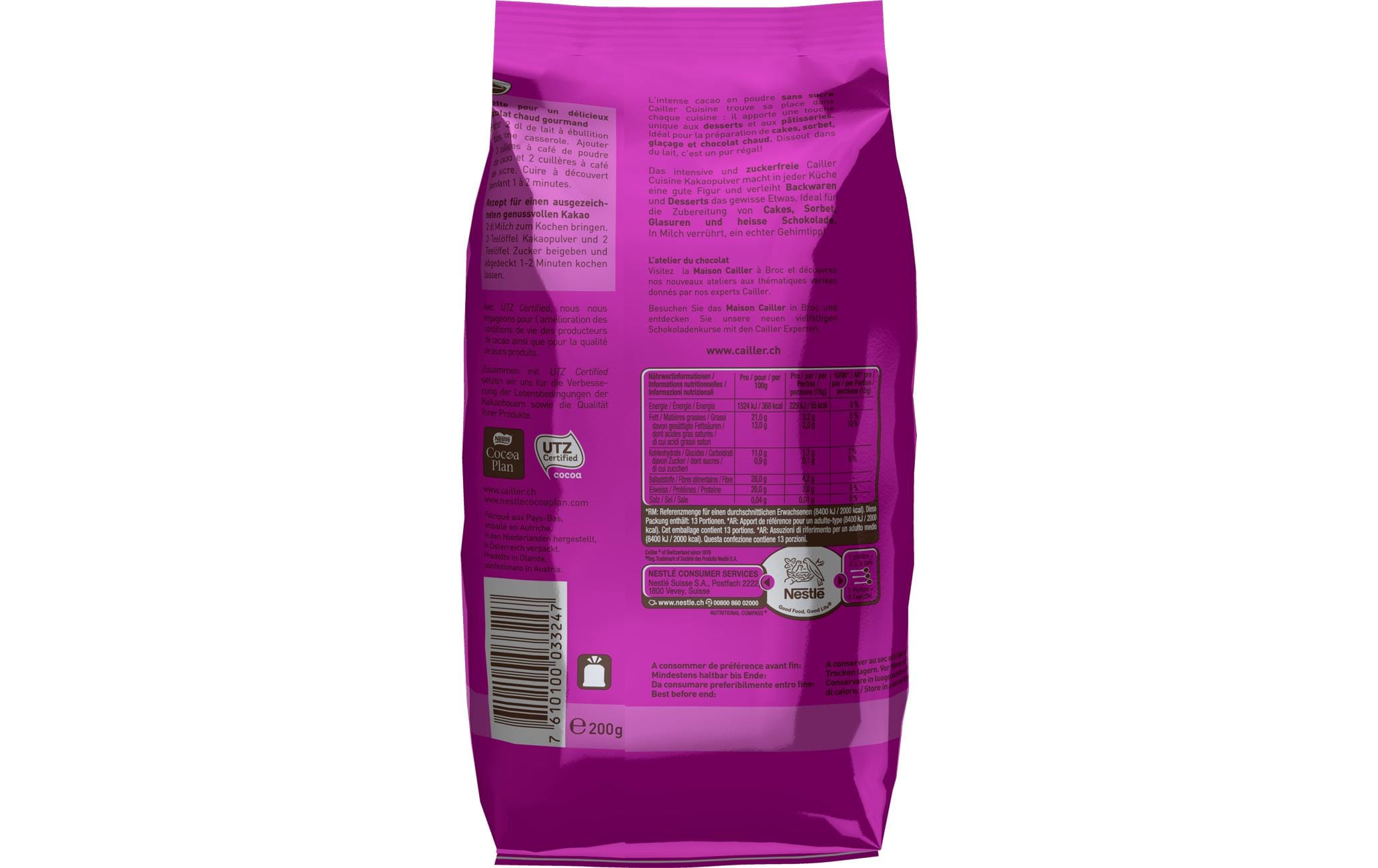 Cailler Cuisine Kakaopulver 200 g