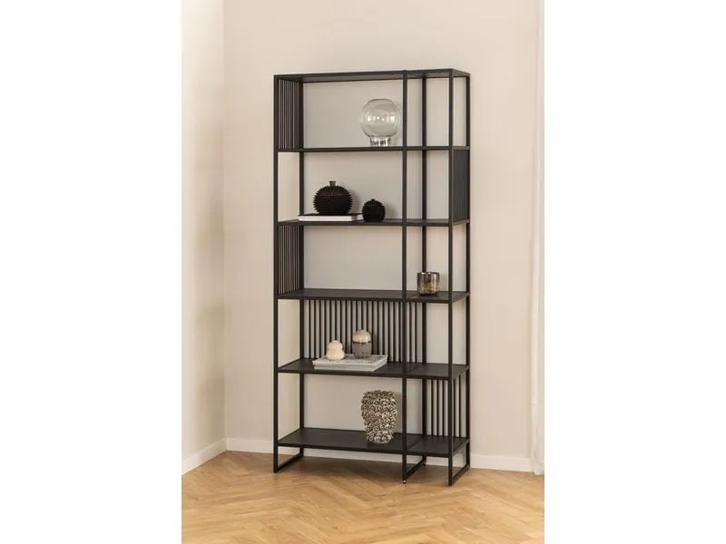 AC Design Regal Strington 85 x 35 x 185 cm, Schwarz AC Design Regal Strington 85 x 35 x 185 cm, Schwarz