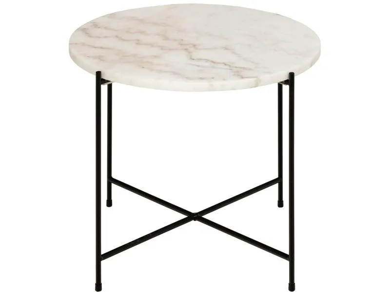 AC Design Couchtisch Avila Weiss, Ø 52 x 40 cm