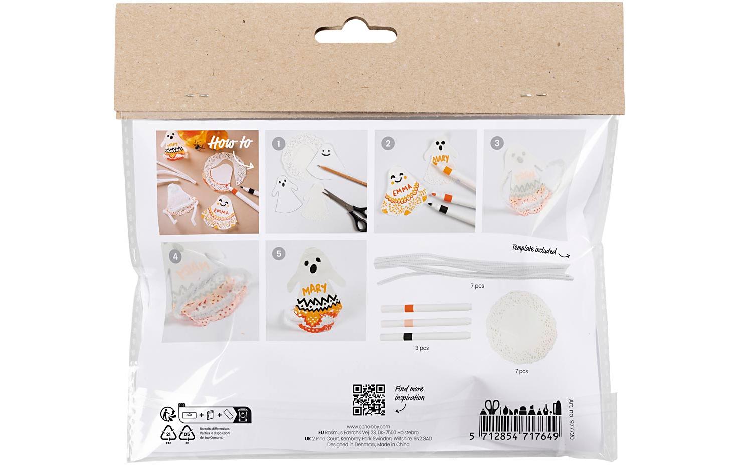 Creativ Company Bastelset Halloween Geister-Tischkarten