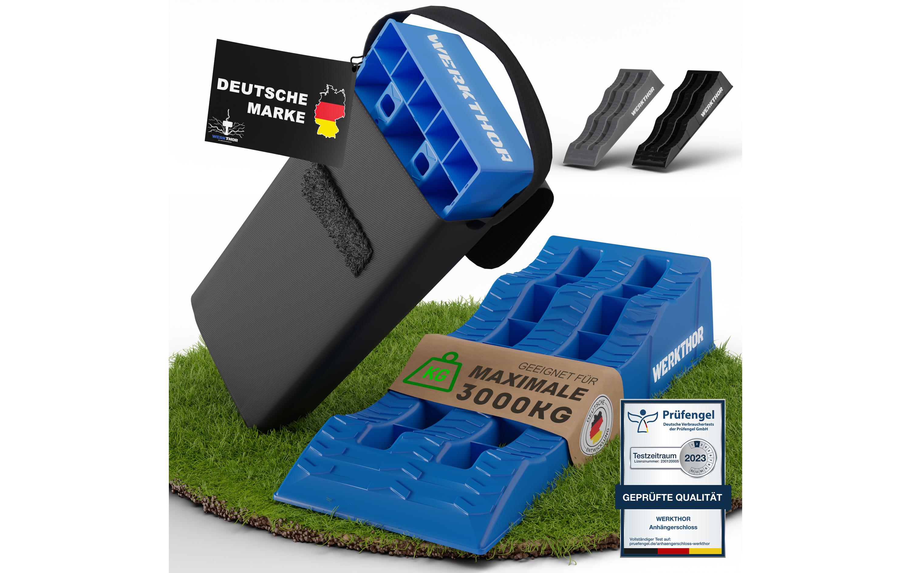 Werkthor Flache Auffahrkeile 2er Set, Blau