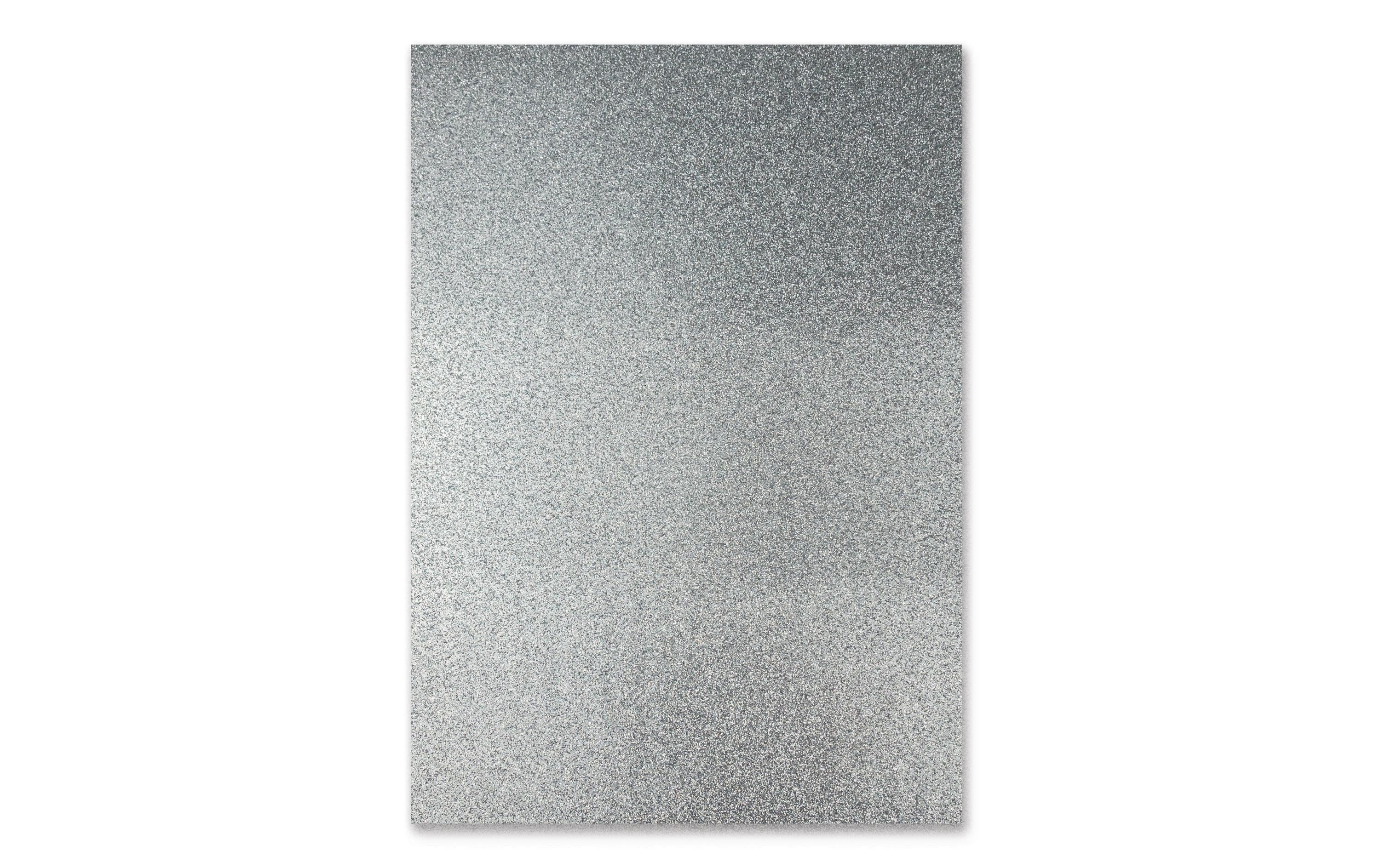 URSUS Glitzerkarton A4, 300 g/m², 10 Blatt, Silber