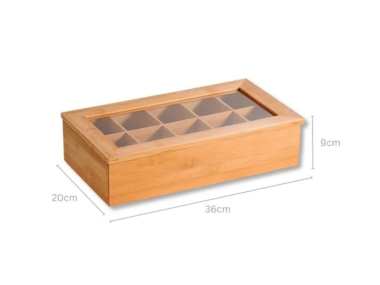 Kesper Teebeutel-Box Bambusholz Kunststoff Braun 10 Fächer Kesper Teebeutel-Box Bambusholz Kunststoff Braun 10 Fächer