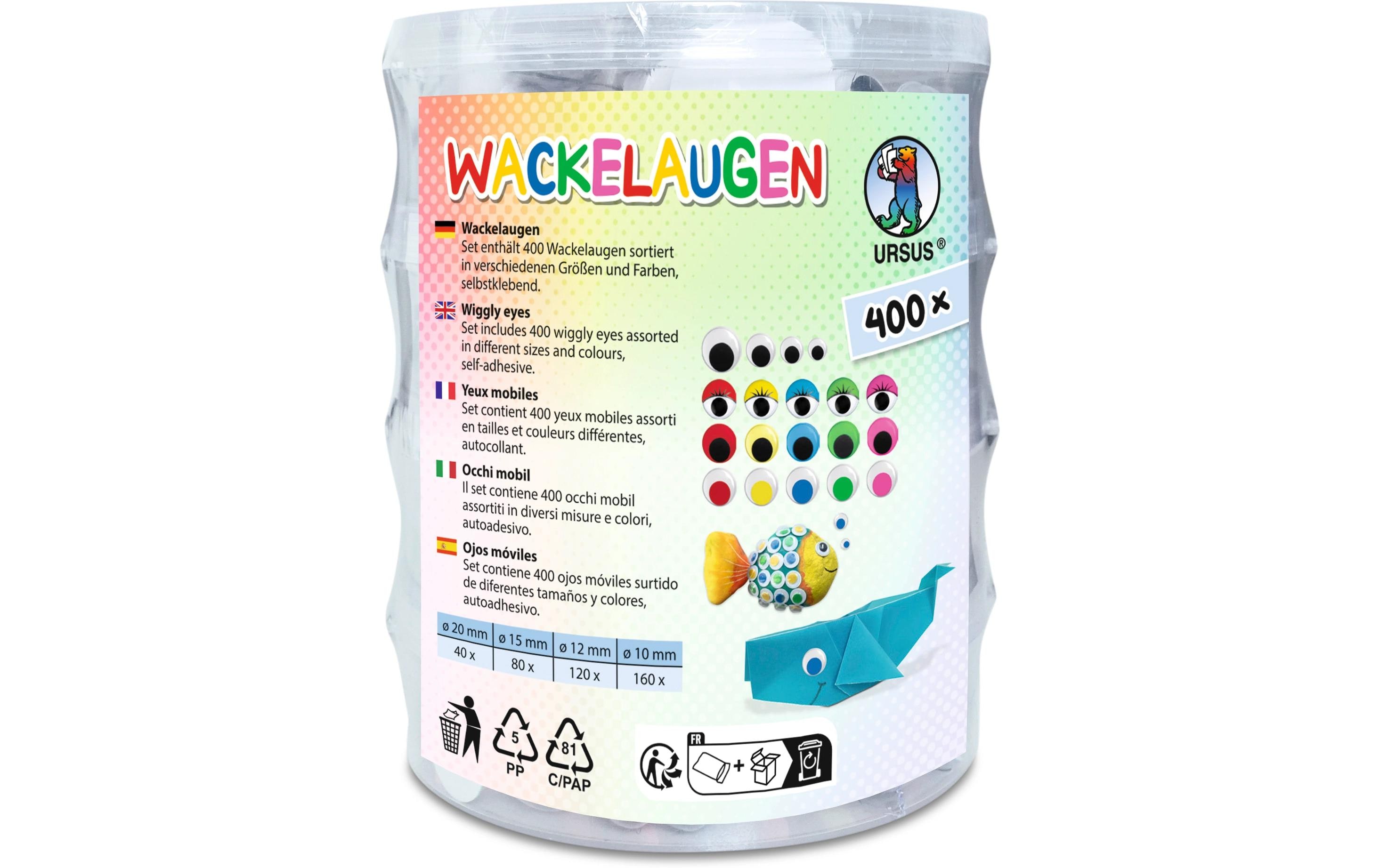 URSUS Wackelaugen 400 Stück URSUS Wackelaugen 400 Stück