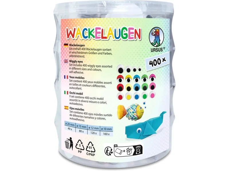 URSUS Wackelaugen 400 Stück URSUS Wackelaugen 400 Stück