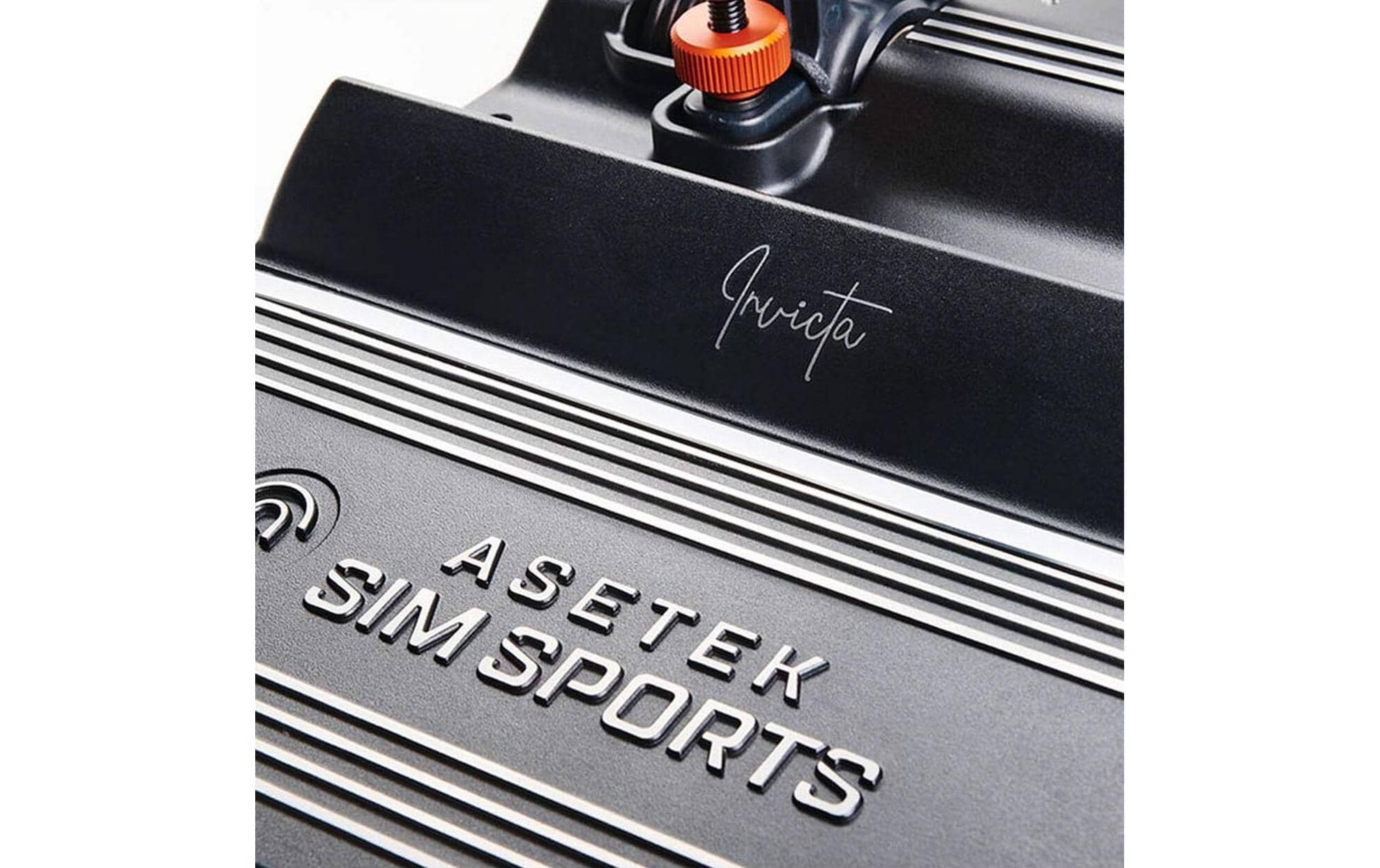 Asetek Racing Invicta Accelerator and Brake Pedal Aluminium Schwarz Orange