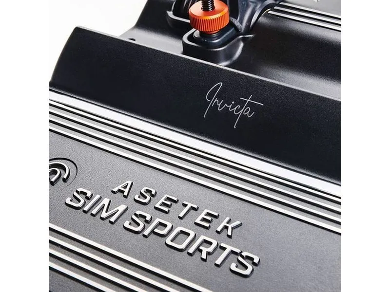 Asetek Racing Invicta Accelerator and Brake Pedal Aluminium Schwarz Orange