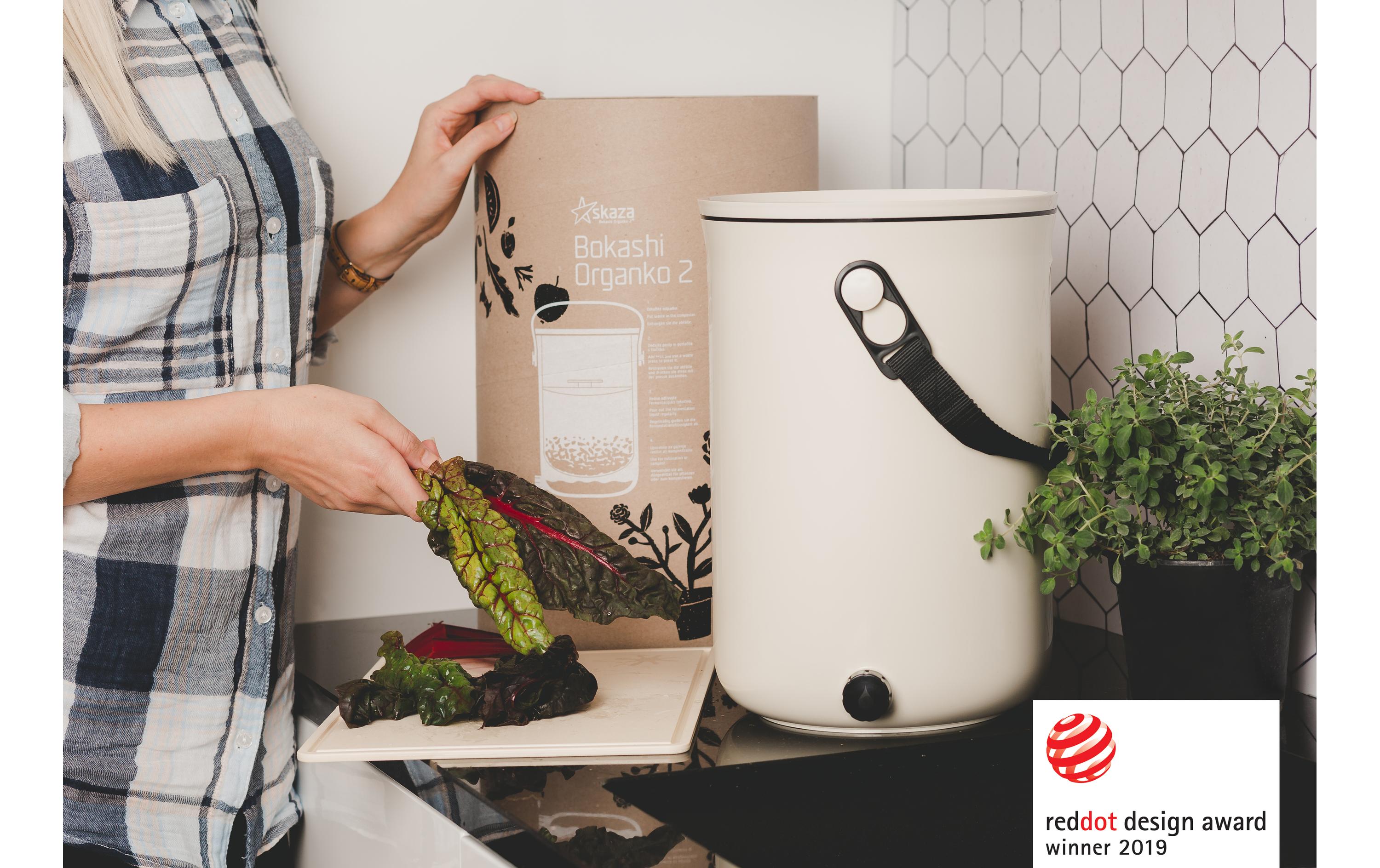 Bokashi Komposter Organko 2, 2er-Set, Weiss