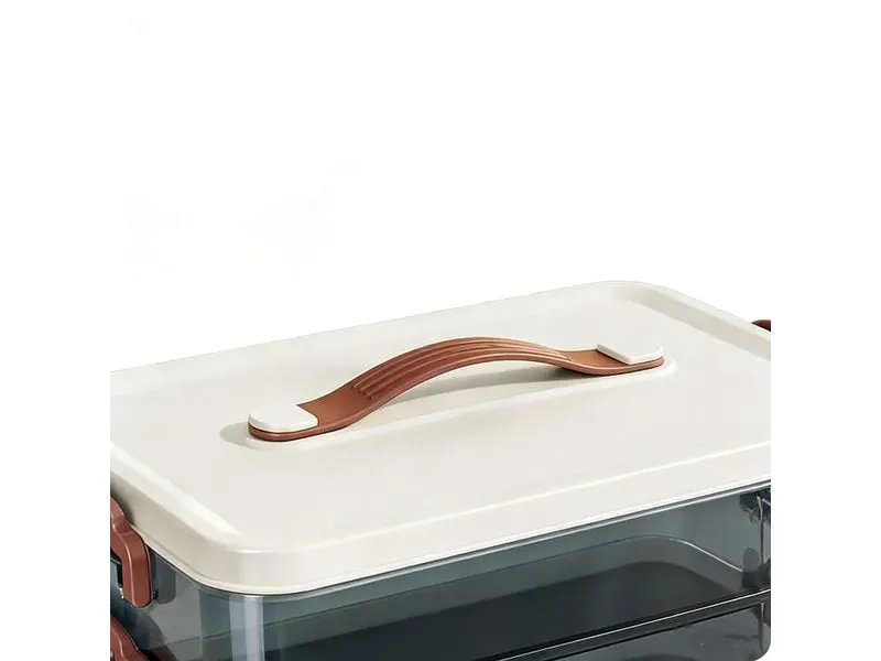 relaxdays Medizinbox aus Kunststoff Transparent/Weiss 24 x 33 x 22 cm relaxdays Medizinbox aus Kunststoff Transparent/Weiss 24 x 33 x 22 cm