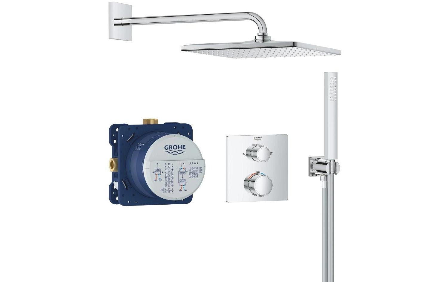 GROHE Precision Unterputz, mit Thermostat, Messing, Chrom