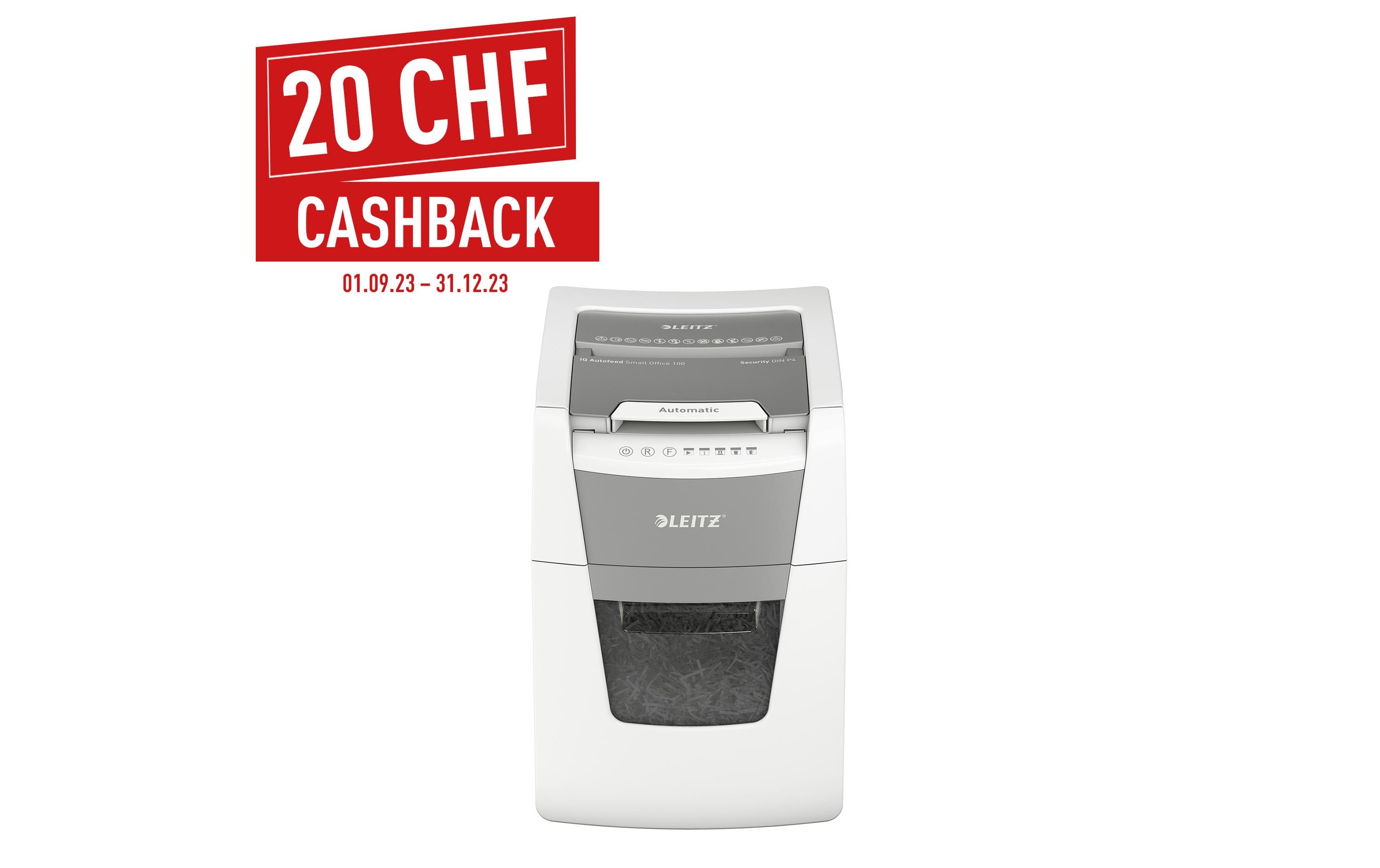 Leitz Bürogeräte Aktenvernichter IQ Autofeed Small Office 100, P-4, 100 Blatt