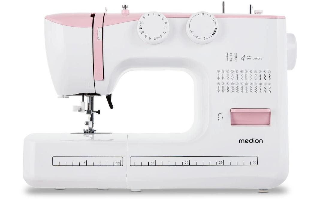 Medion Nähmaschine Life SM60 Weiss/Rosa
