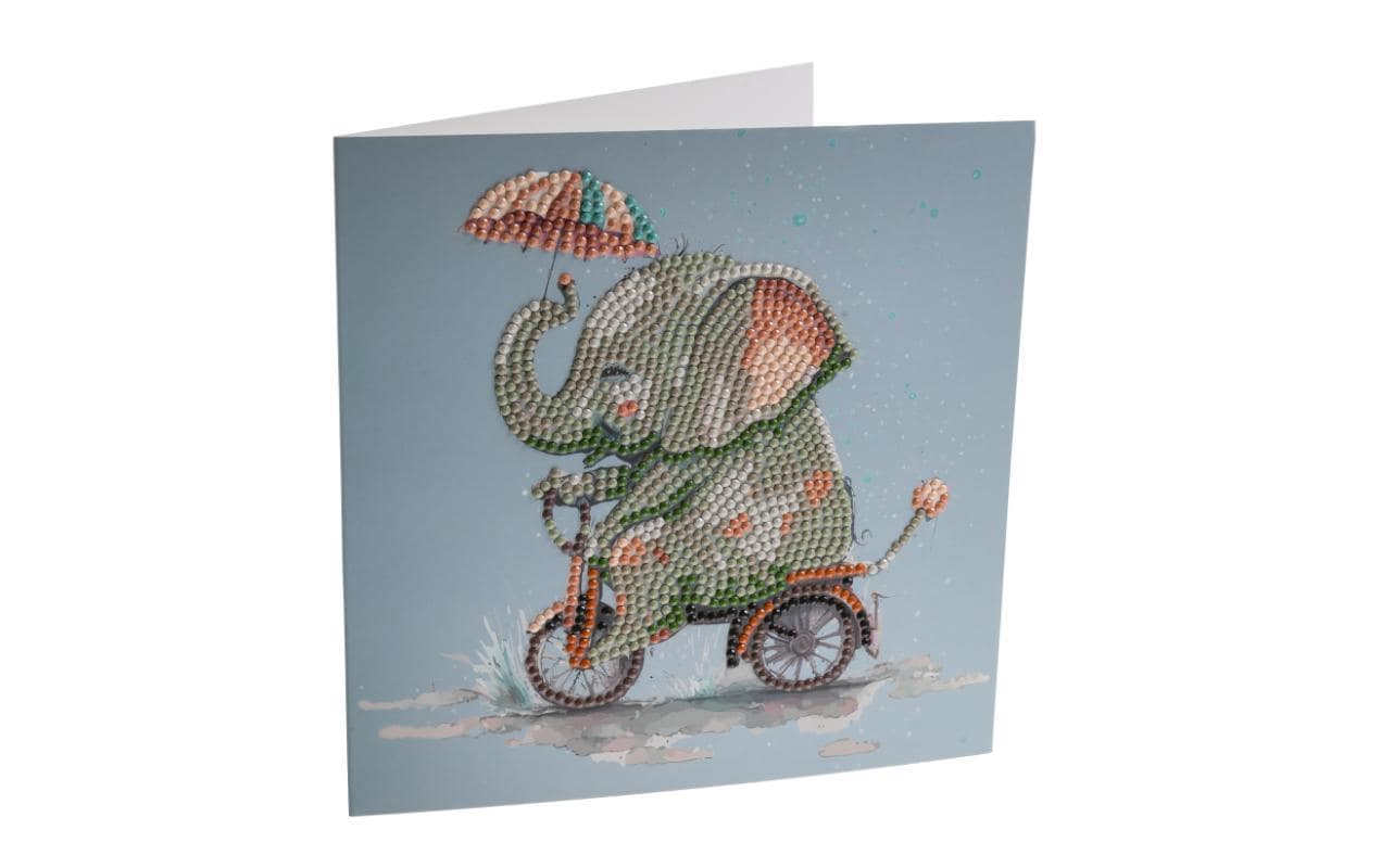 CRAFT Buddy Bastelset Crystal Art Card Elefant