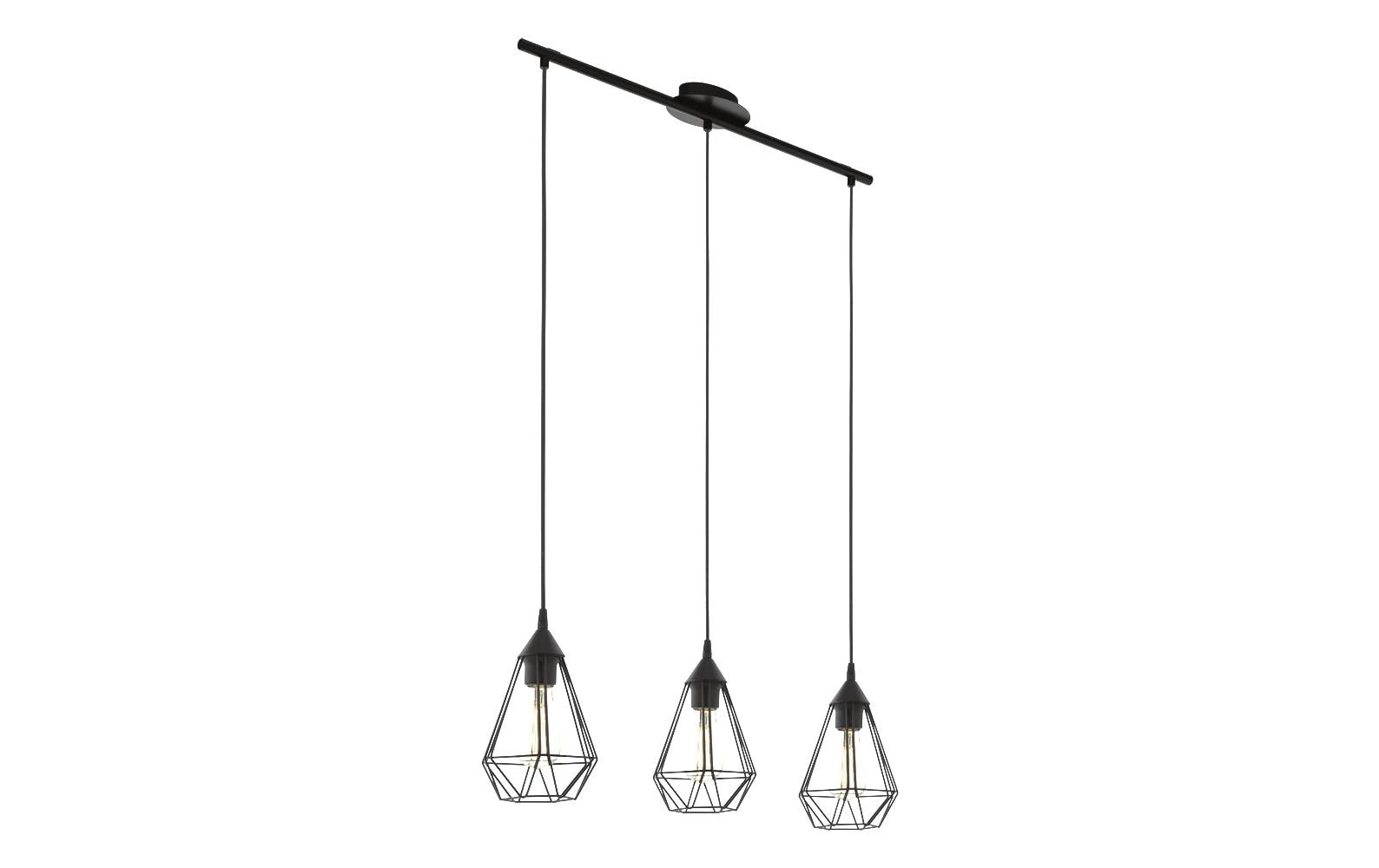 EGLO Leuchten Pendelleuchte TARBES 3x E27 Schwarz EGLO Leuchten Pendelleuchte TARBES 3x E27 Schwarz