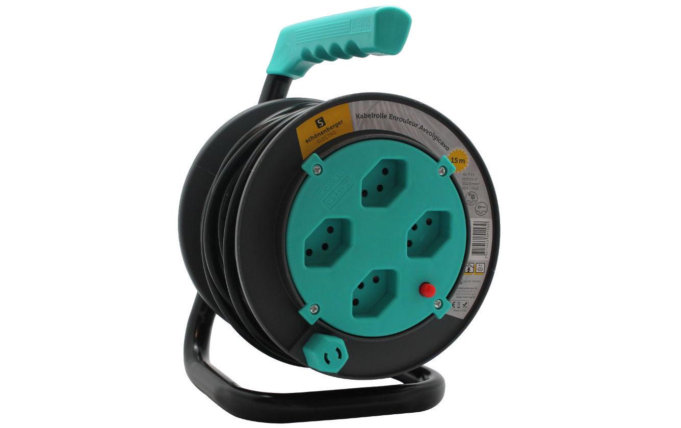 Schönenberger Kabelrolle 15 m Türkis