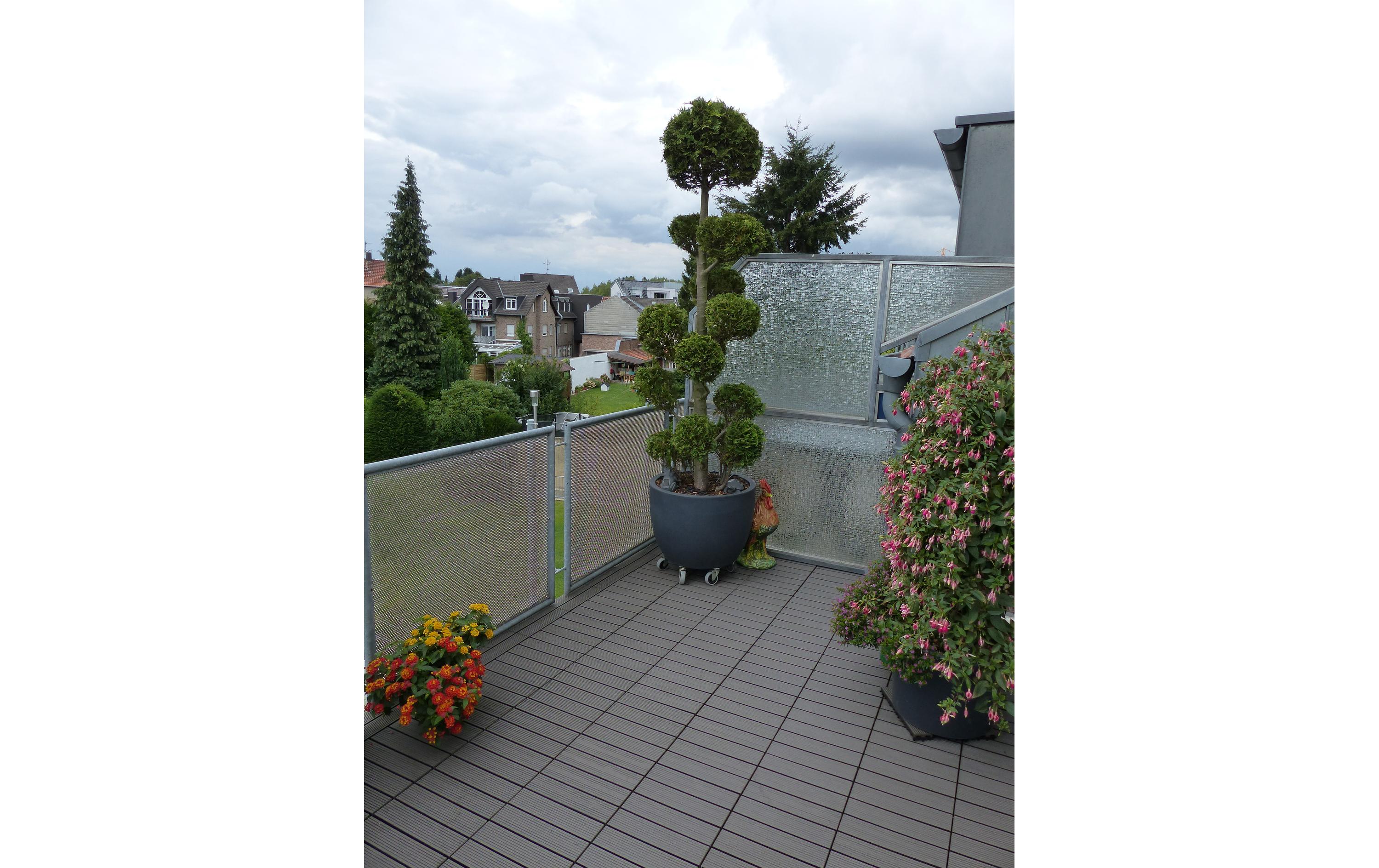 Florco Balkon-& Terrassenplatten WPC anthrazit 30 x 30, 6 Stk.