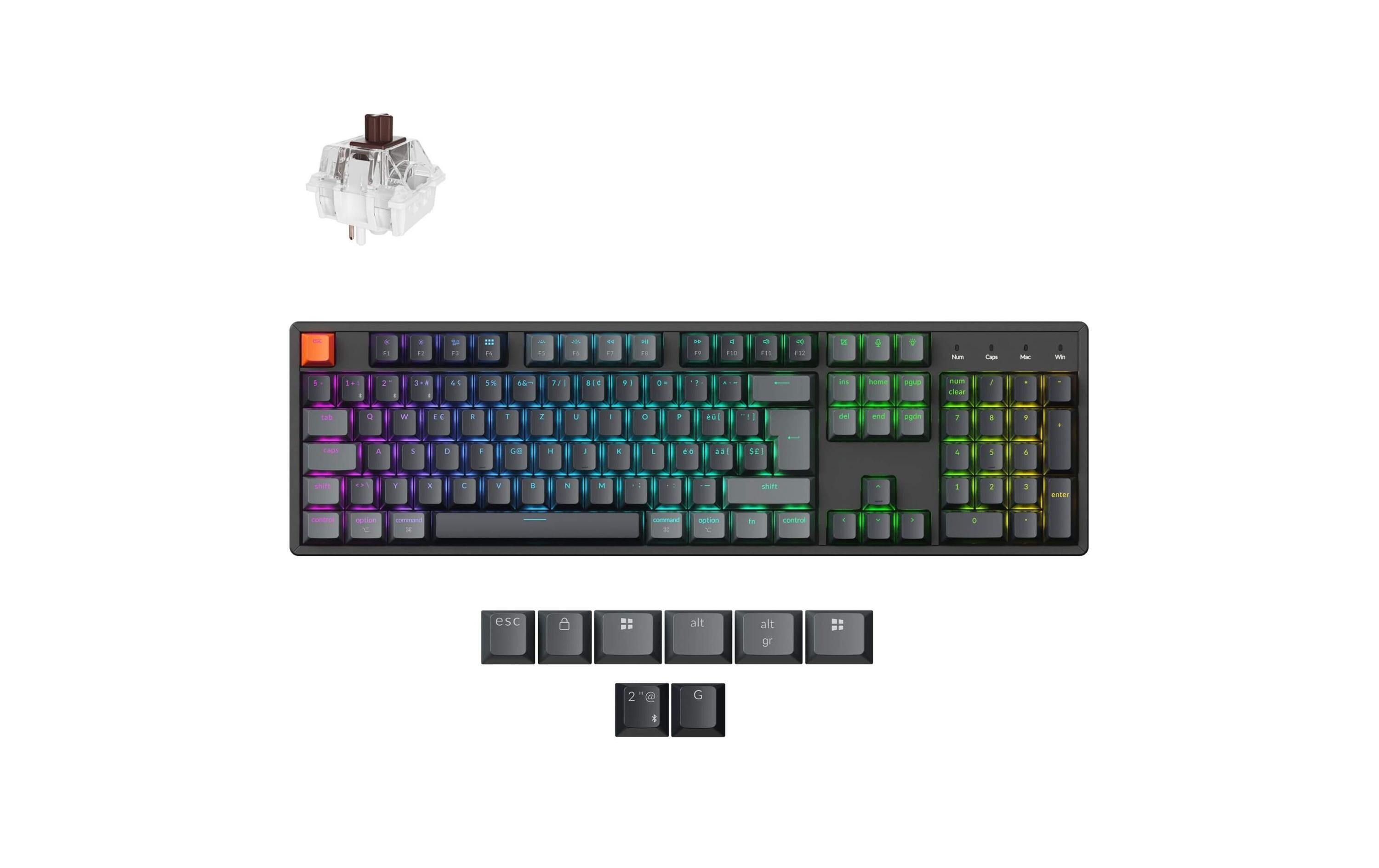 Keychron Gaming-Tastatur K10 QMK Version 2 Brown Switch Keychron Gaming-Tastatur K10 QMK Version 2 Brown Switch