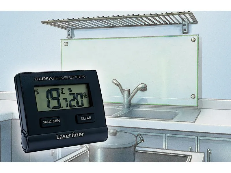 Laserliner Thermo-/Hygrometer ClimaHome-Check Black Digital Laserliner Thermo-/Hygrometer ClimaHome-Check Black Digital