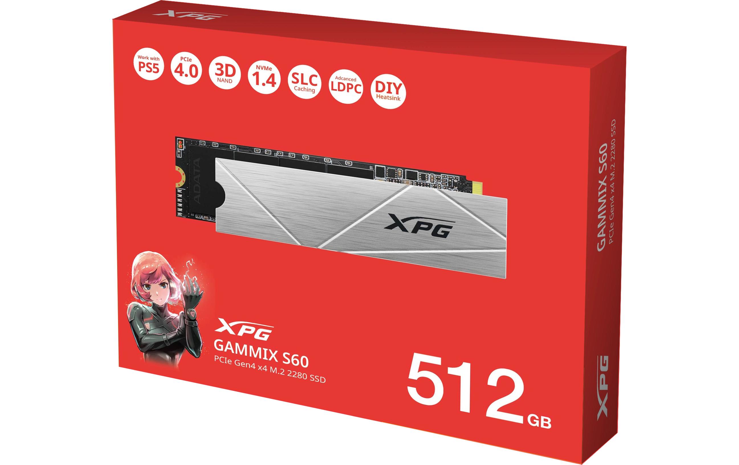 ADATA SSD XPG GAMMIX S60 M.2 2280 NVMe 512 GB