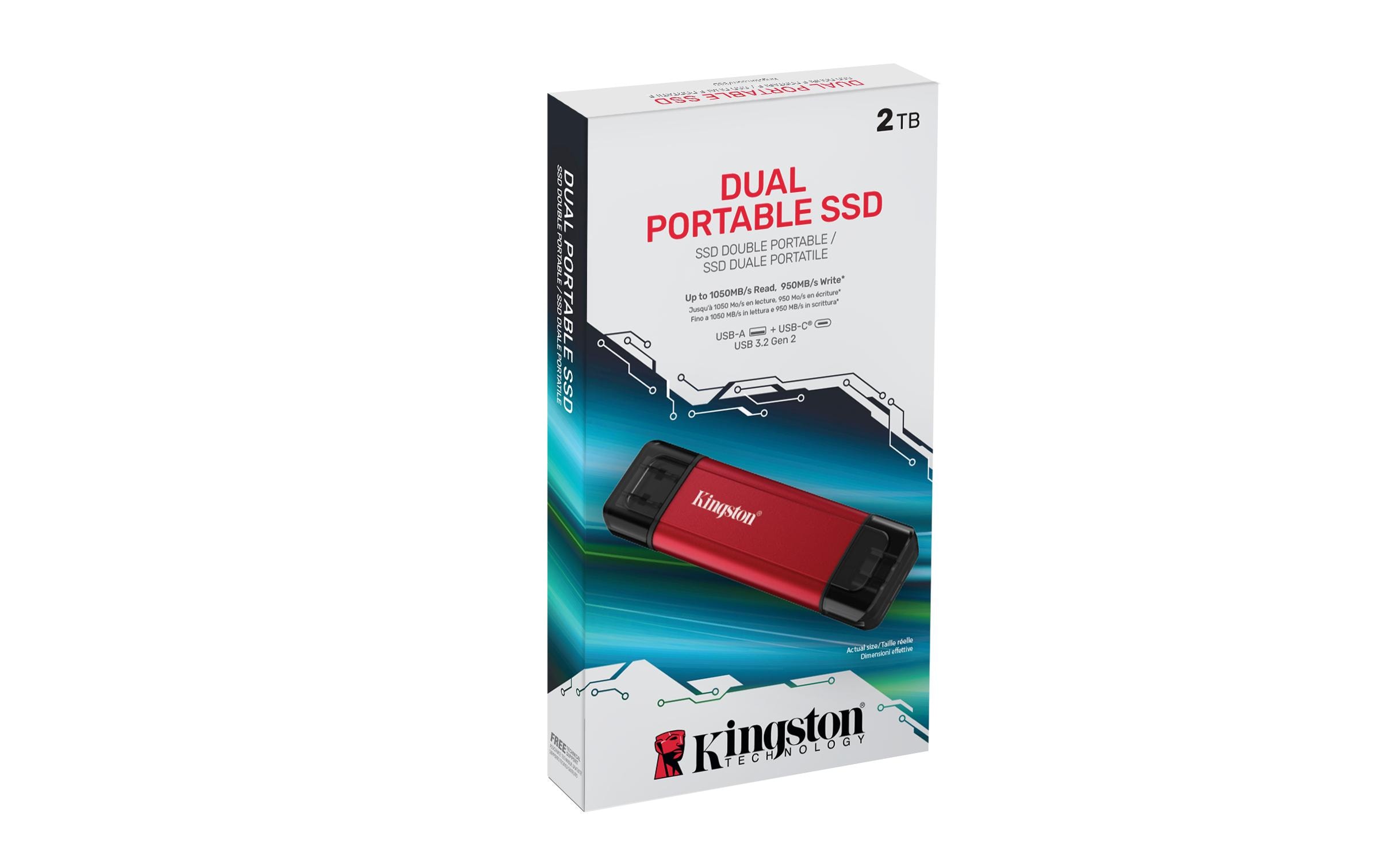 Kingston Externe SSD Dual Portable 2000 GB