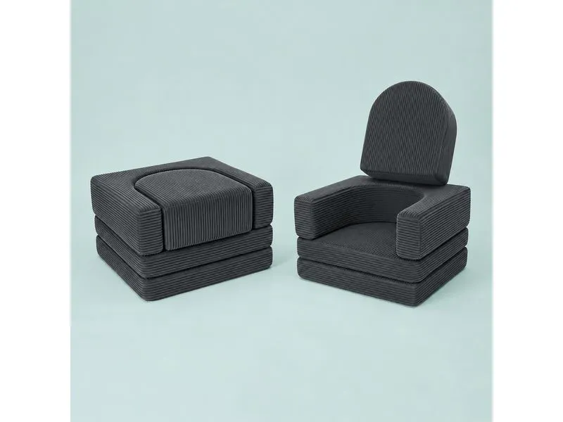 relaxdays Spielsofa Modular 10-teilig, Dunkelgrau relaxdays Spielsofa Modular 10-teilig, Dunkelgrau