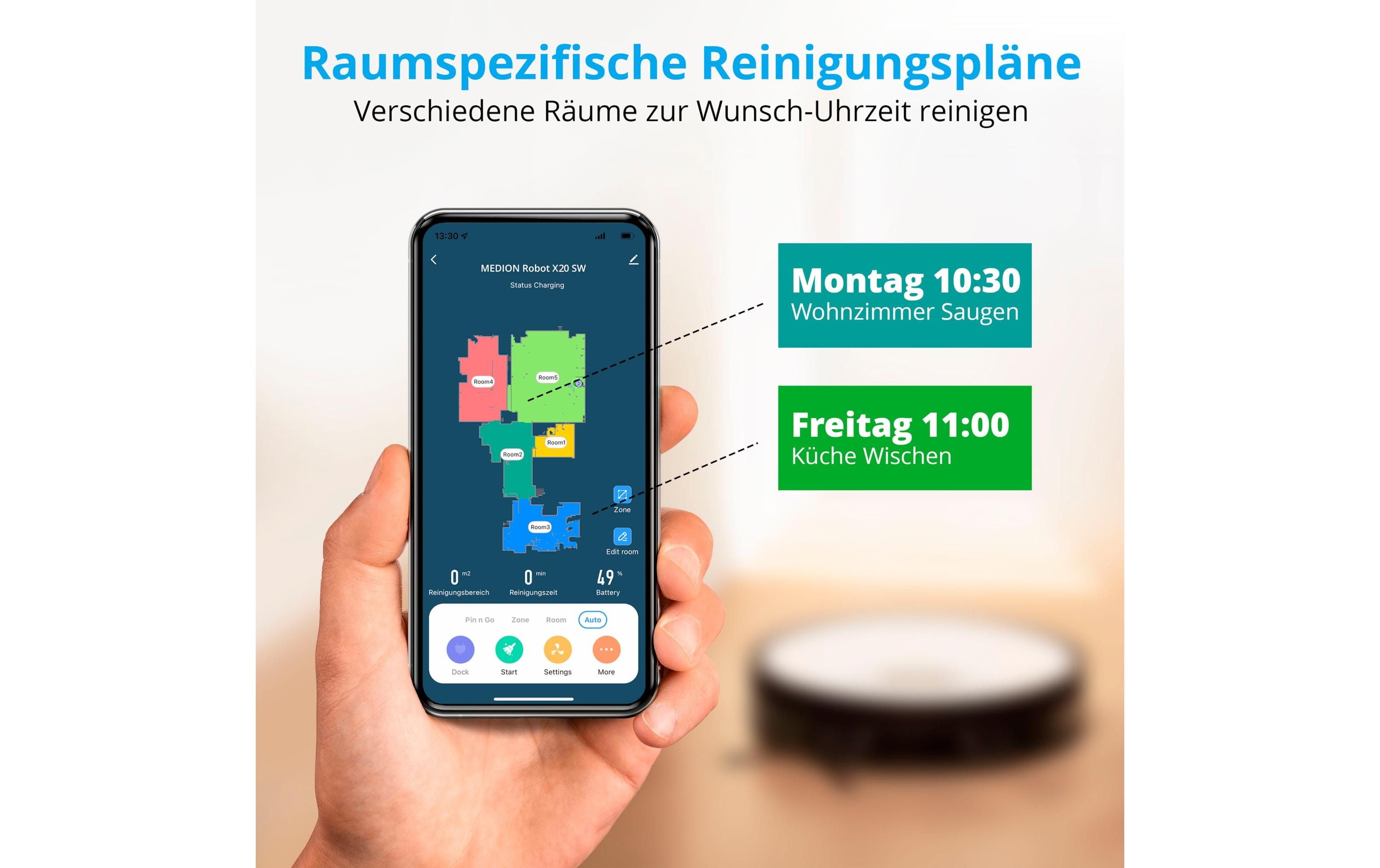 Medion Saugroboter X20 mit Absaugstation Medion Saugroboter X20 mit Absaugstation