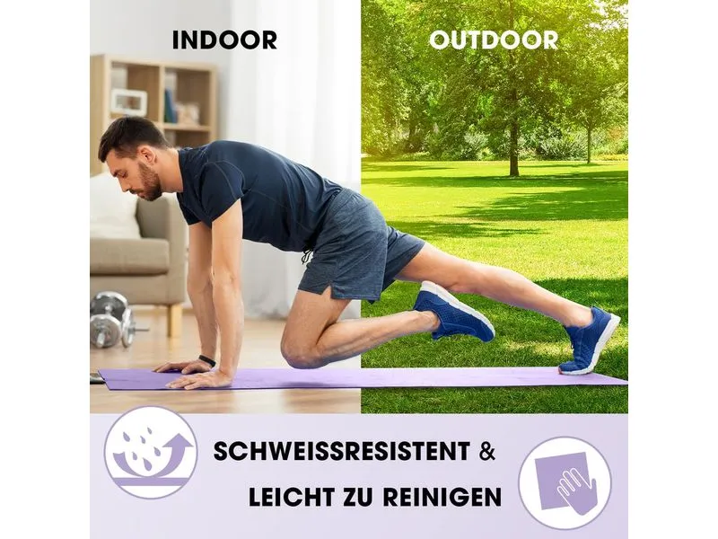 World Fitness Fitnessmatte Yamuna 183 cm x 61 cm, Lila