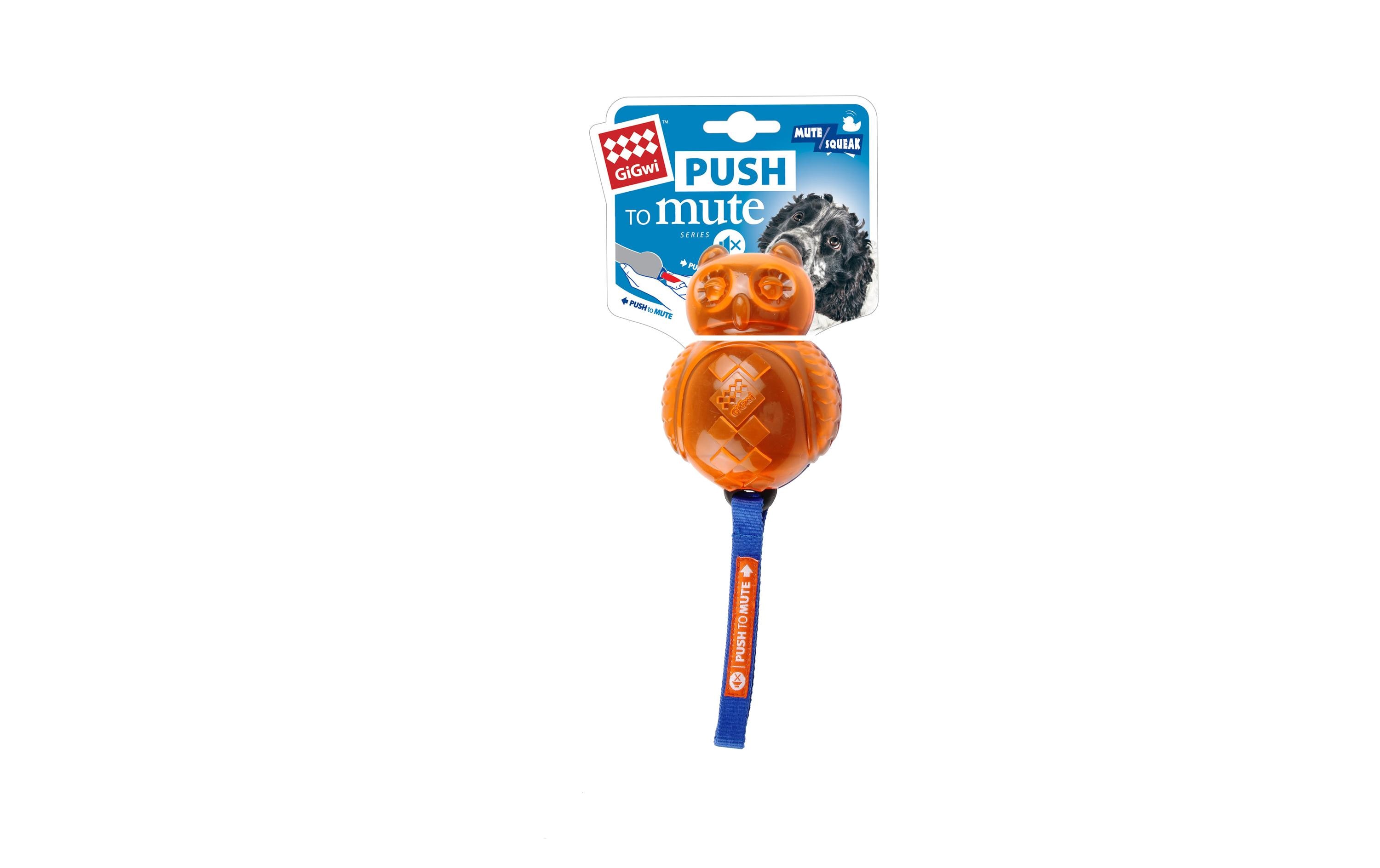 GiGwi Hunde-Spielzeug Push to mute, Ball, Blau/Orange