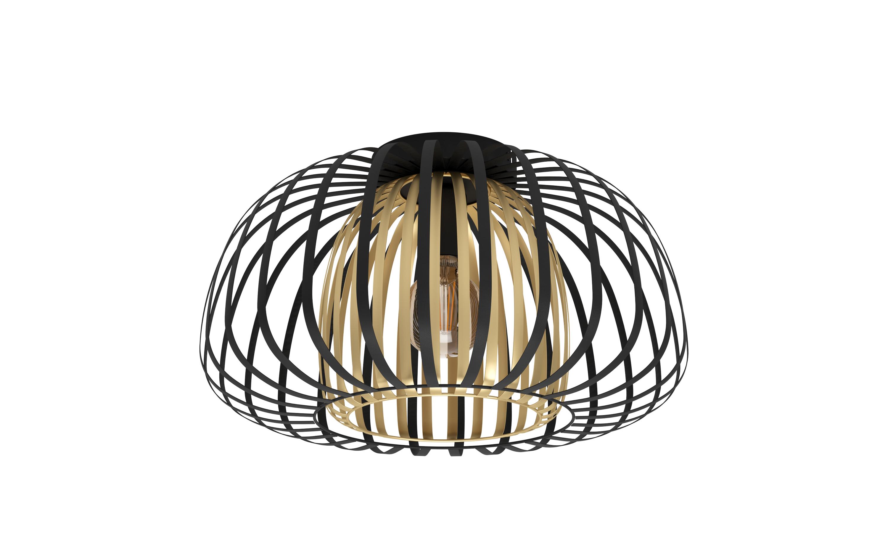 EGLO Leuchten Deckenleuchte ENCINITOS 1x E27 Schwarz/Gold