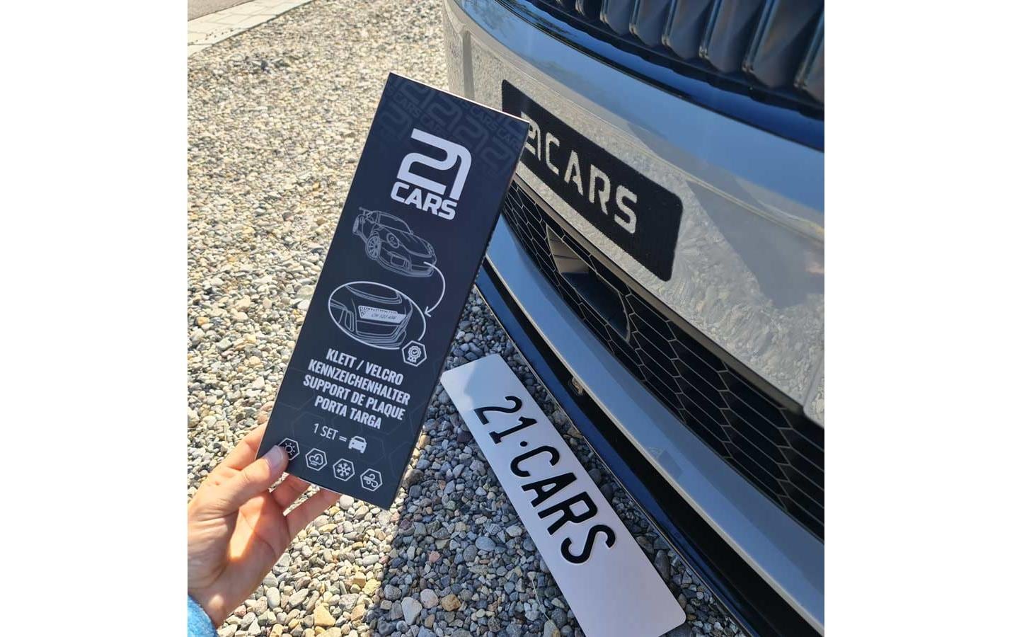 21CARS Klett Kennzeichenhalter Set