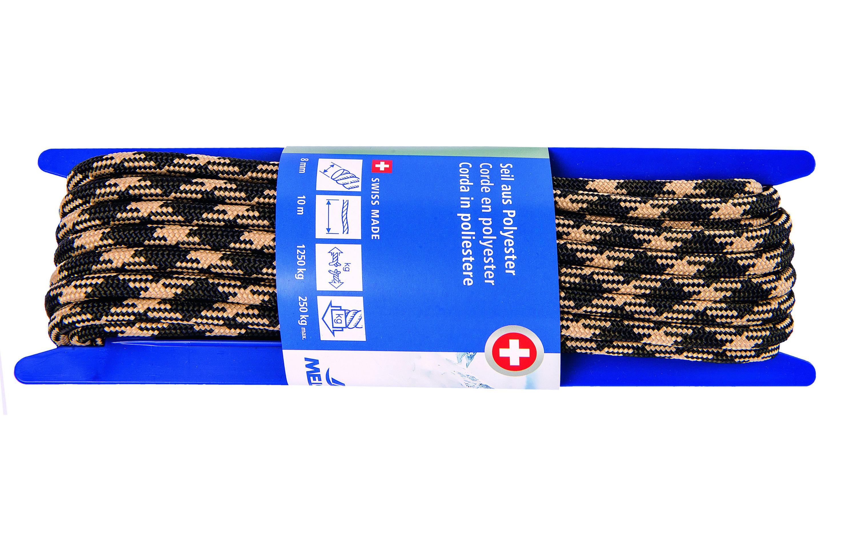 Meister Polyesterseil Ø 8 mm, 10 m, 1250 kg, Schwarz-Gelb Meister Polyesterseil Ø 8 mm, 10 m, 1250 kg, Schwarz-Gelb