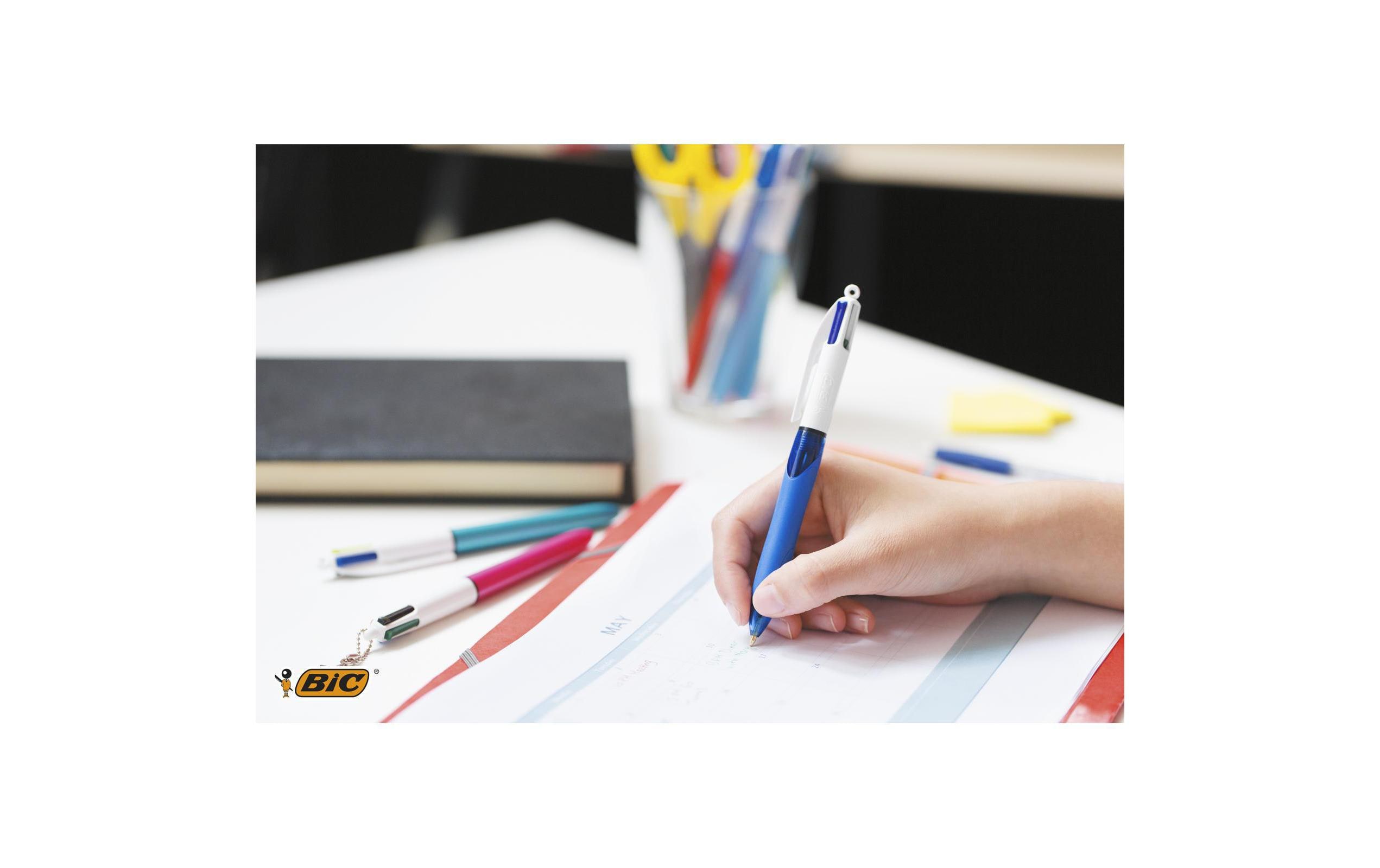 BIC Mehrfarbenkugelschreiber 4 Colours Grip 0.4 mm, 1 Stück