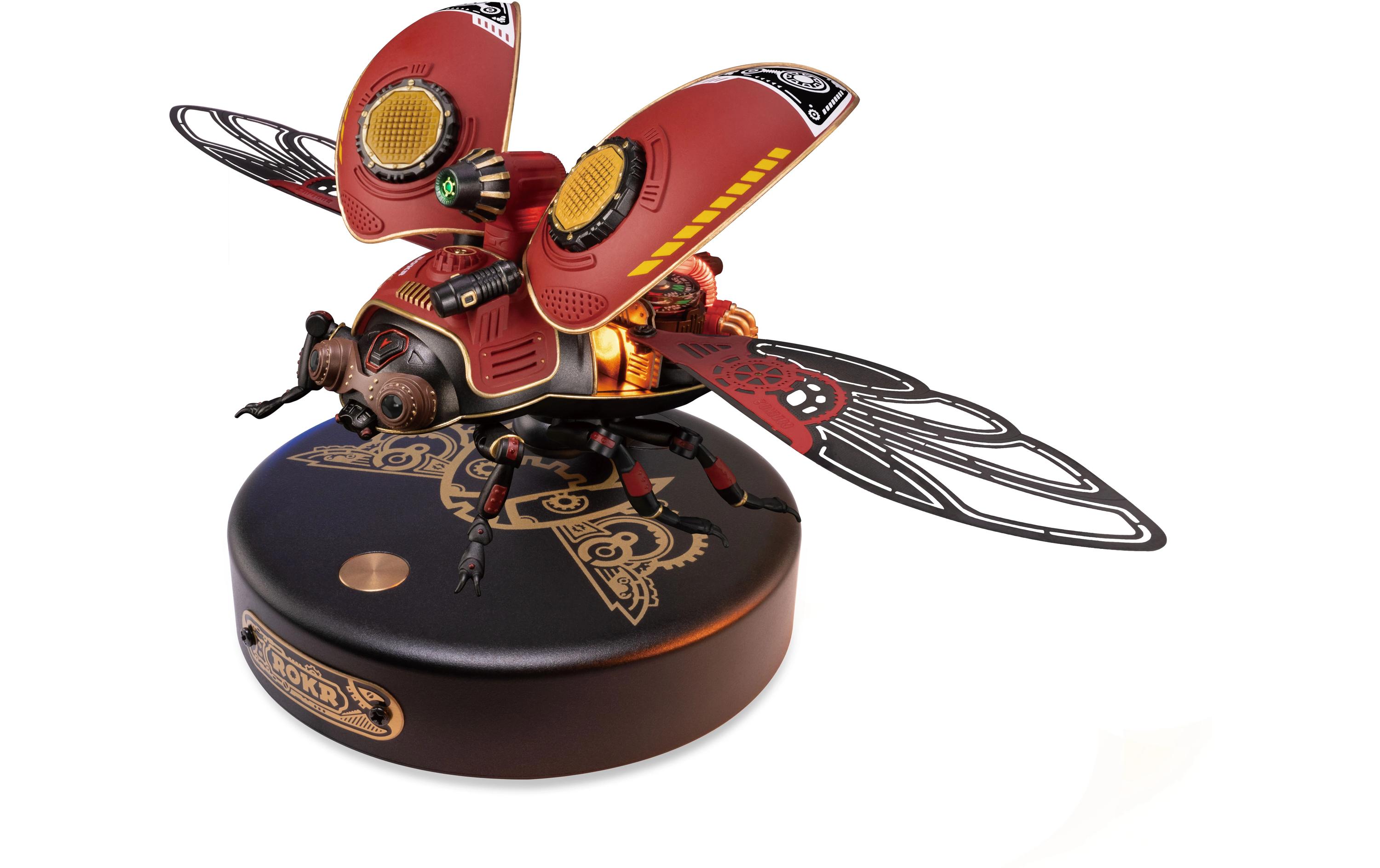 RoboTime Bausatz ROKR Mechanischer Rhinozeros Käfer Rot