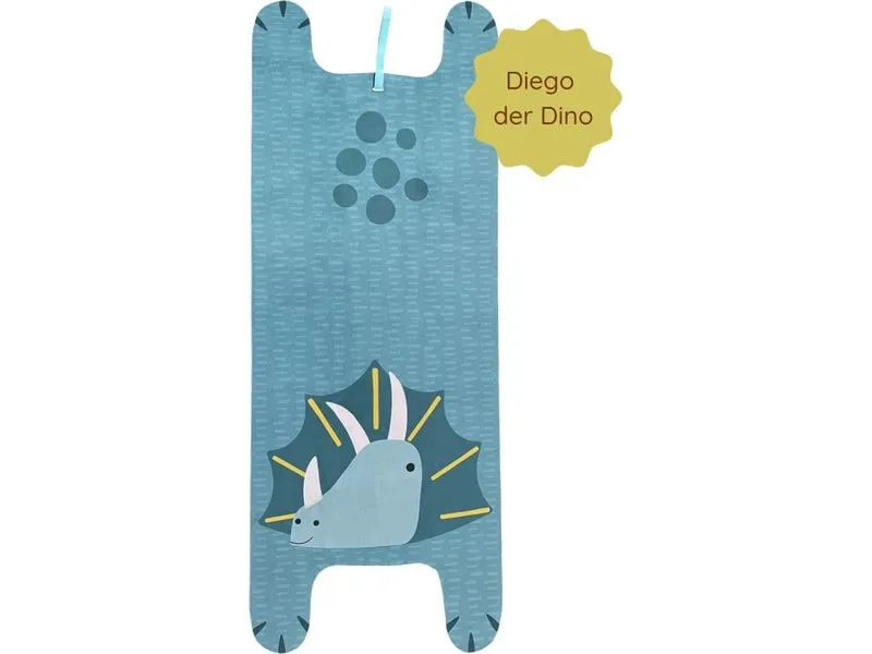 Yogitier Diego der Dino Naturkautschuk Mikrofaser-Velours