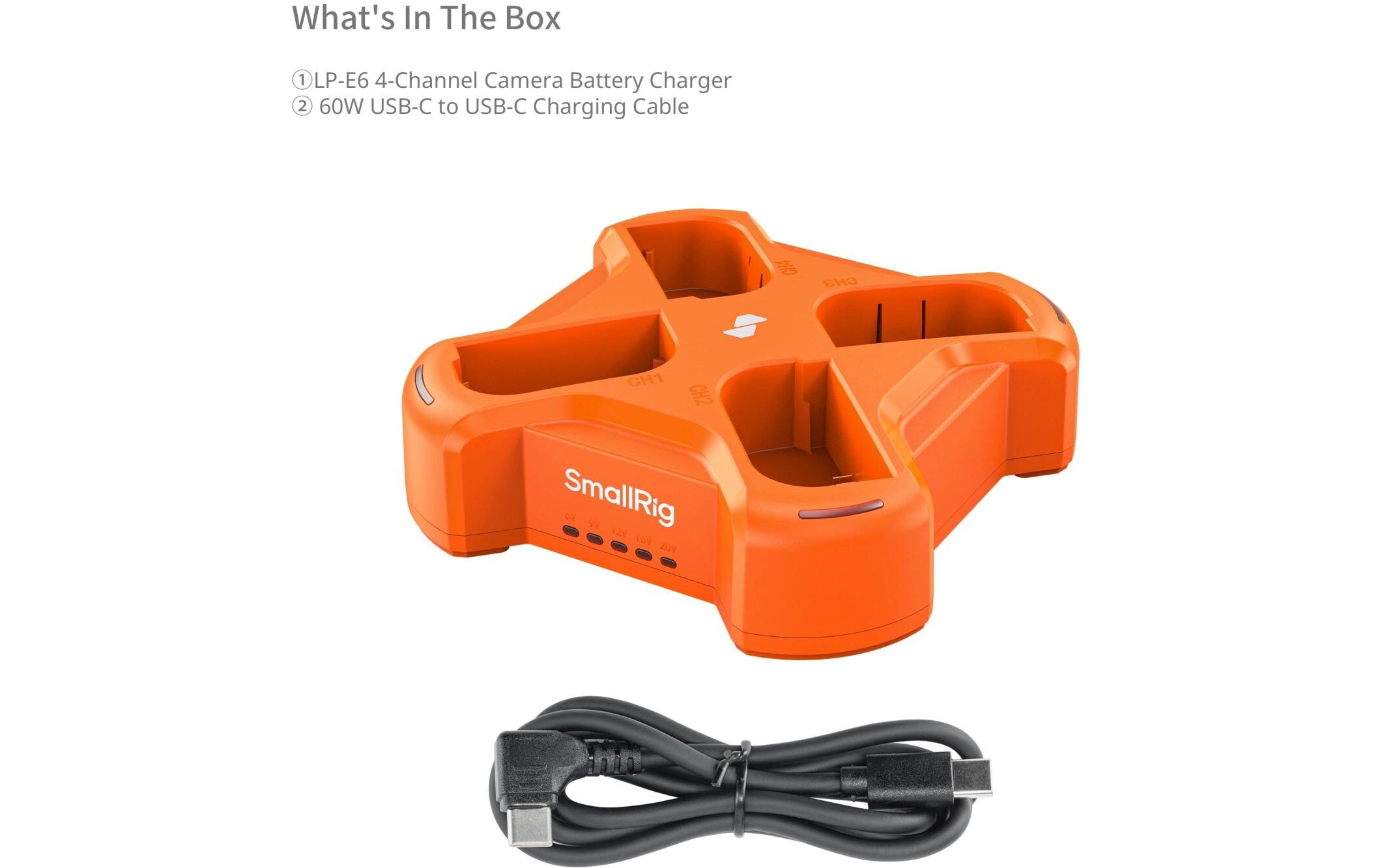 Smallrig LP-E6NH 4-Kanal Kamera-Akkuladegerät