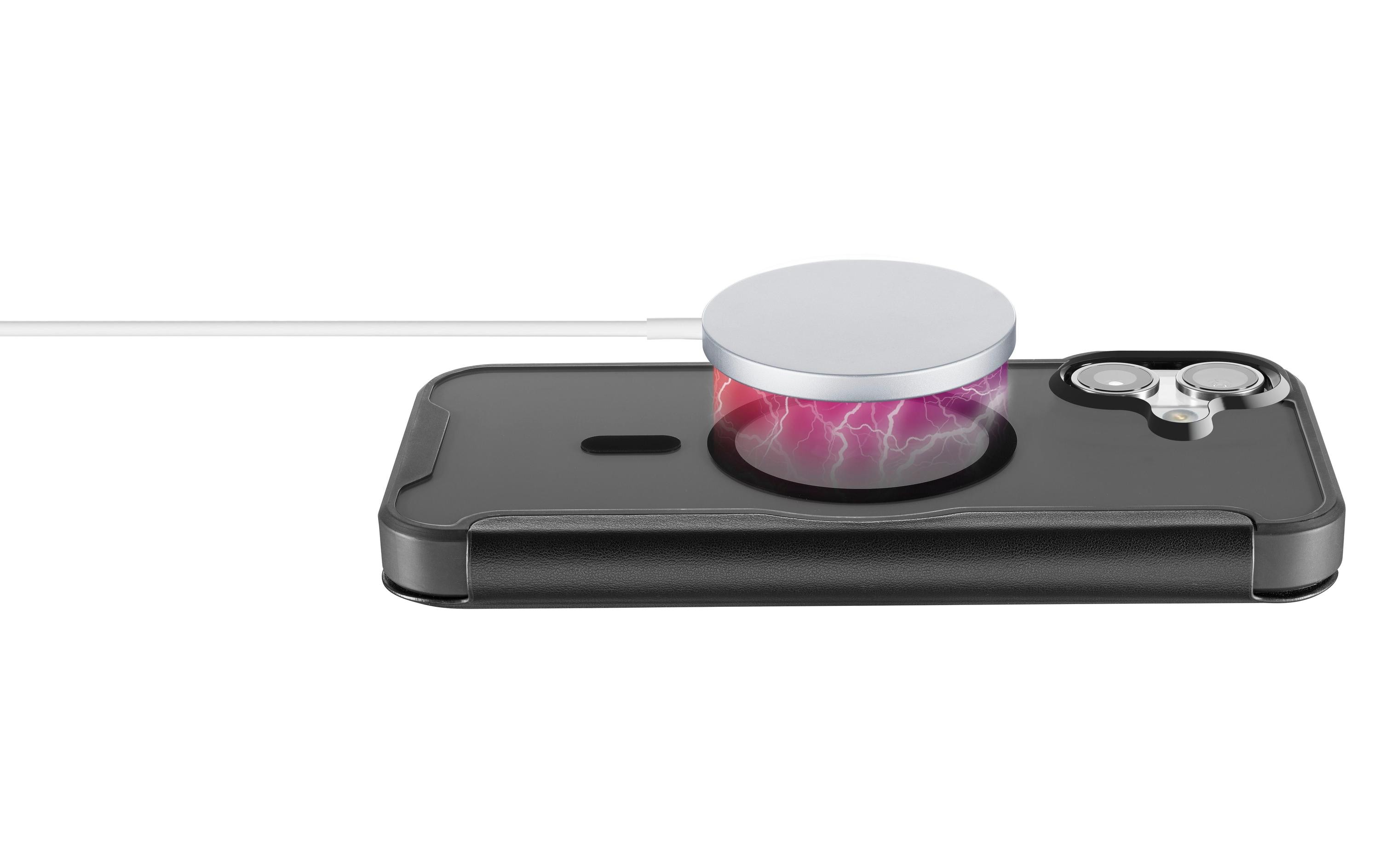 Cellular Line Book Cover Book Case iPhone 16 Black