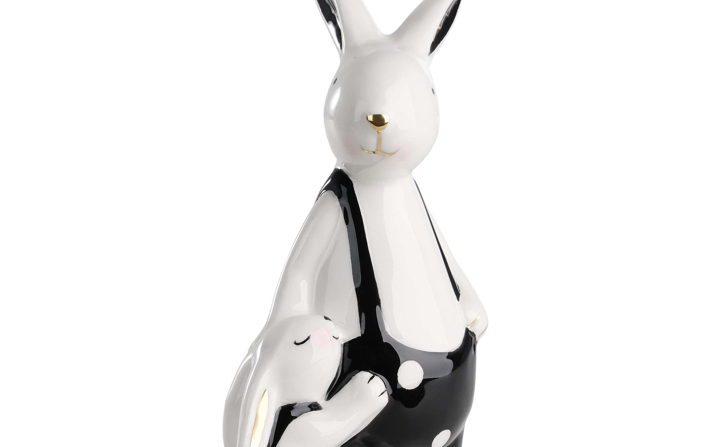 EGLO Aufsteller Hasenmutter Landjut Schwarz, Weiss