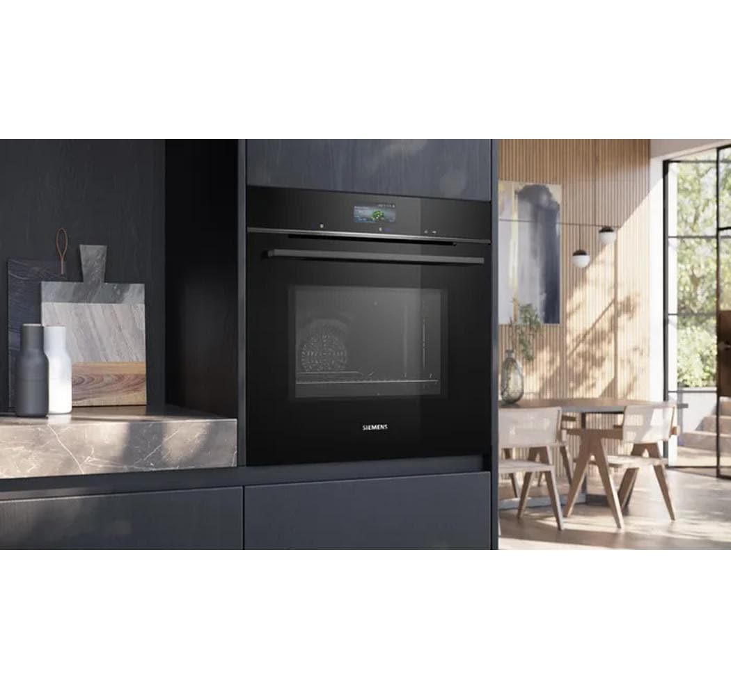 Siemens Einbaubackofen mit Mikrowelle iQ700 HM776G1B1B Schwarz